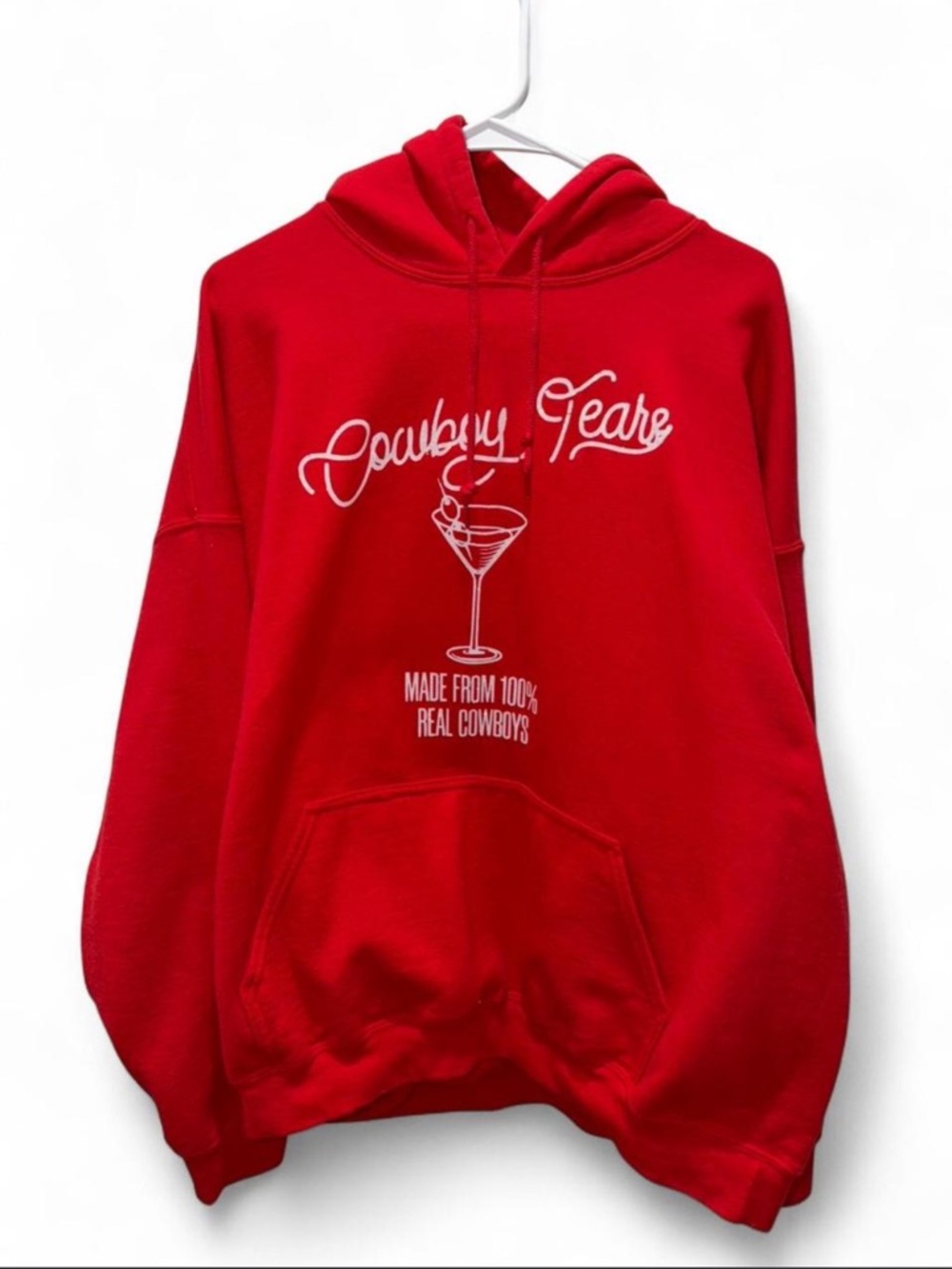 Gildan Red Pullover Hoodie with Vinyl Detail